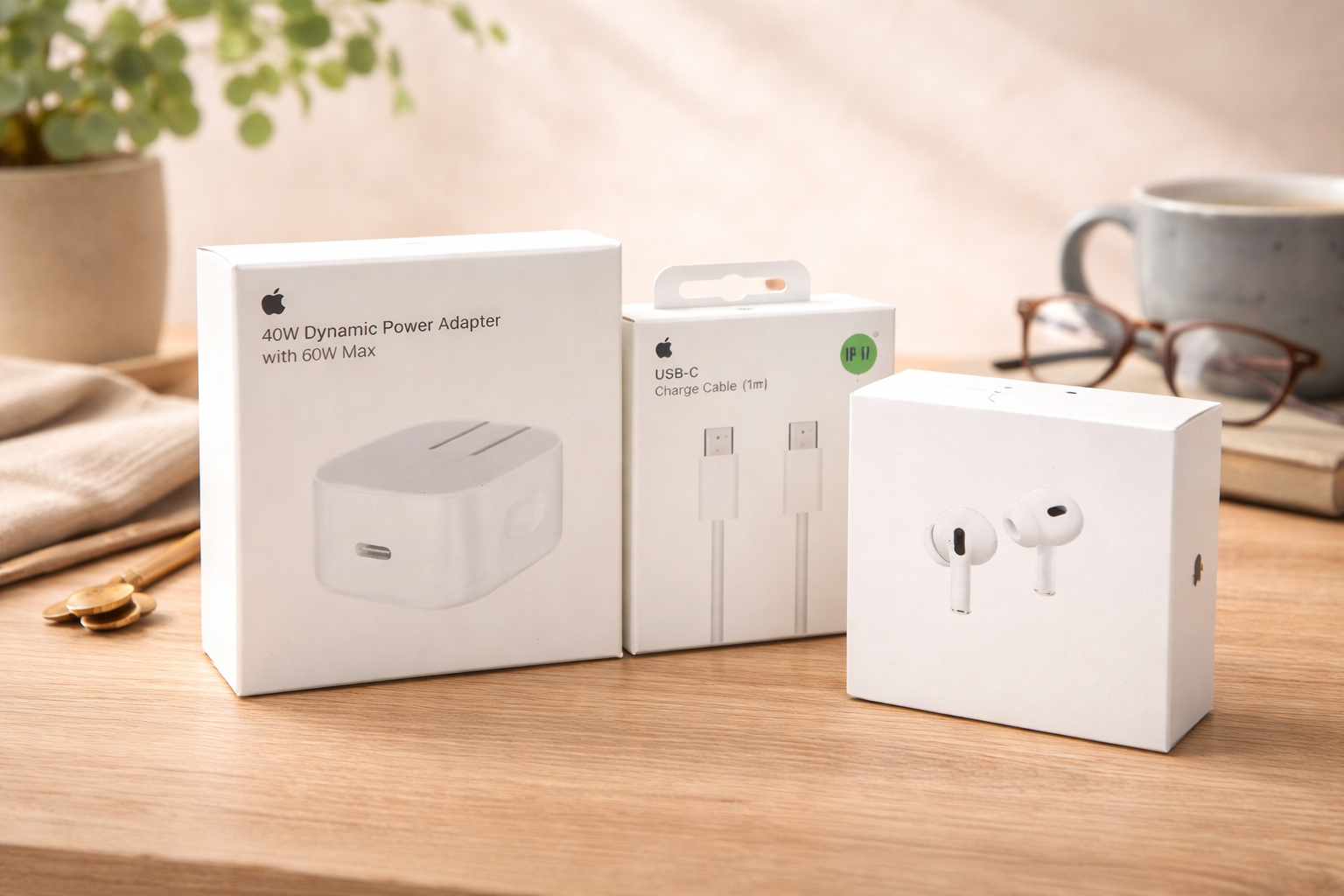 Triple Combo - Fast Charger + Data Cable + Airpods Pro 2